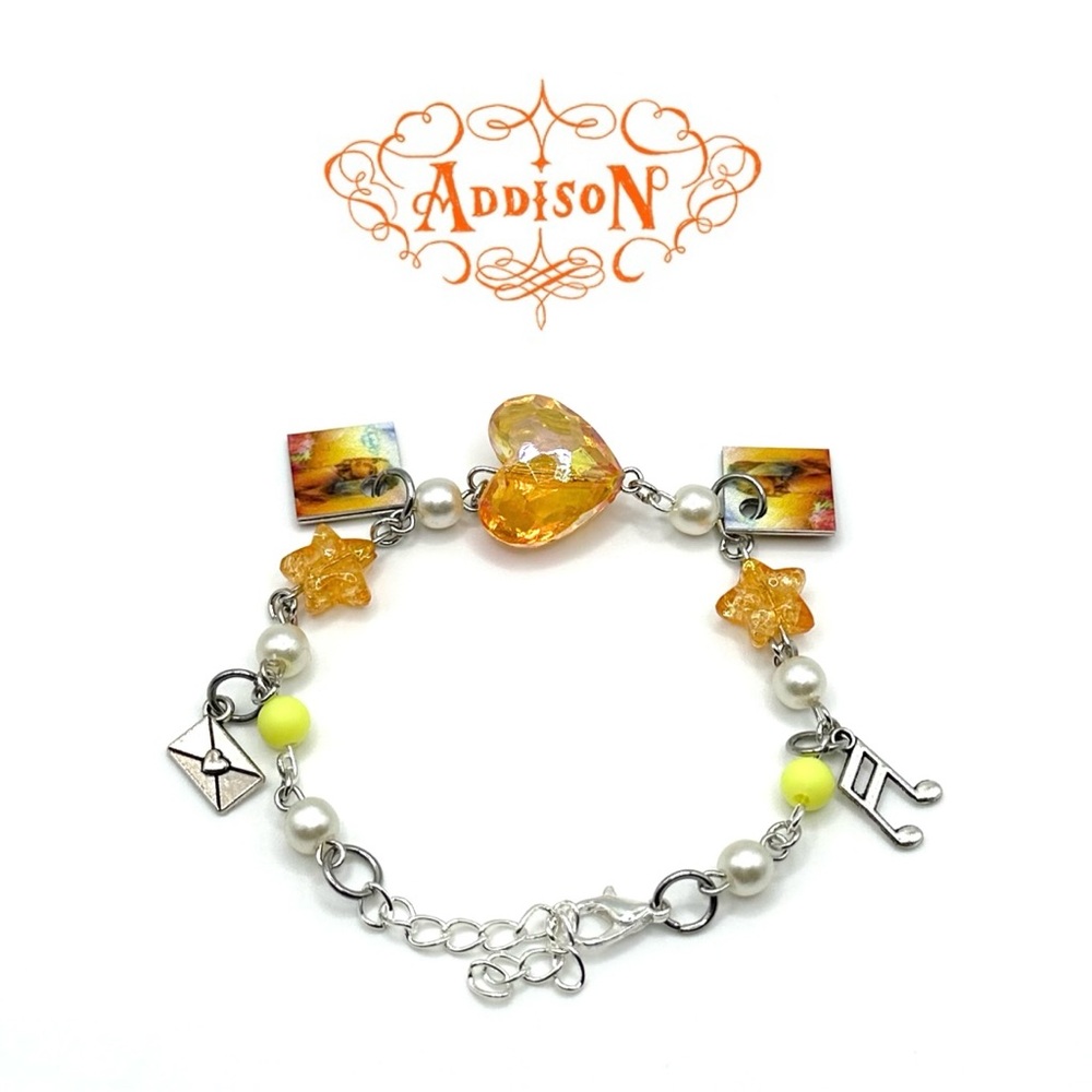 Addison Rae Mini Album Charm Bracelet | Concert Outfit Accessories